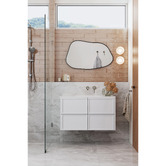 Temple &amp; Webster Cali 900mm Wall Hung Single Vanity with Integrated Basin