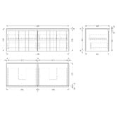 Temple &amp; Webster Belmont 1200mm Matte White Wall Hung Double Vanity