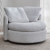 Temple &amp; Webster Mellow Premium Swivel Oversized Armchair