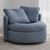 Temple &amp; Webster Mellow Premium Swivel Oversized Armchair