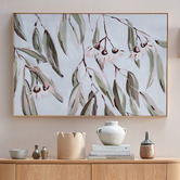 Temple &amp; Webster Eucalyptus Breeze Framed Canvas Wall Art