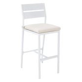 Temple &amp; Webster 4 Seater White Kos Aluminium Outdoor Bar Table Set