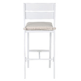 Temple &amp; Webster 4 Seater White Kos Aluminium Outdoor Bar Table Set