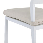 Temple &amp; Webster 4 Seater White Kos Aluminium Outdoor Bar Table Set