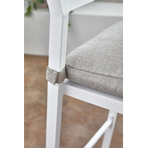 Temple &amp; Webster 4 Seater White Kos Aluminium Outdoor Bar Table Set