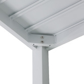 Temple &amp; Webster 4 Seater White Kos Aluminium Outdoor Bar Table Set