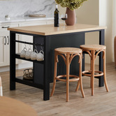 Temple & Webster 2 Seater Vonn Kitchen Island Bench & Luca Stool Set