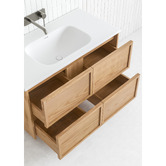Temple &amp; Webster Cali 900mm Vanity Package with Round LED Mirror