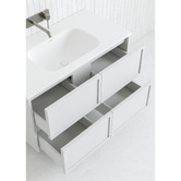 Temple &amp; Webster Cali 900mm Vanity Package with Round LED Mirror