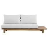 Temple &amp; Webster 5 Seater Clifton Acacia Wood Outdoor Modular Lounge Set