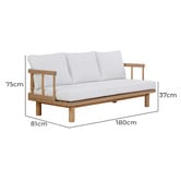 Temple &amp; Webster Bellambi Acacia Wood Outdoor Daybed