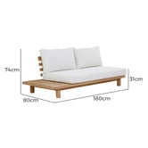 Temple &amp; Webster 5 Seater Clifton Acacia Wood Outdoor Modular Lounge Set