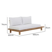 Temple &amp; Webster 5 Seater Clifton Acacia Wood Outdoor Modular Lounge Set