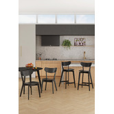 Temple &amp; Webster 65cm Larsen Rubberwood Barstools