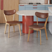 Temple &amp; Webster Larsen Faux Leather Dining Chairs