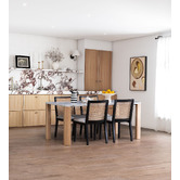 Temple &amp; Webster Dennett Rattan &amp; Solid Beech Wood Dining Chairs