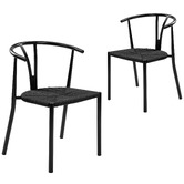 Temple &amp; Webster Elysia Wishbone Replica Metal Dining Chairs