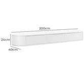 Temple &amp; Webster Premium 200cm Cannes Curved Wall-Mounted TV Unit