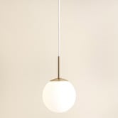 Temple &amp; Webster Leah Frosted Glass Pendant Light