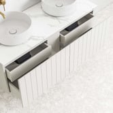 Temple &amp; Webster Belmont II 1200mm Double Vanity Package with Oval Shaving Cabinet