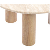 Temple &amp; Webster Arabella Travertine Stone Coffee &amp; Side Table Set