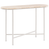 Temple &amp; Webster Sabrina Travertine Console Table