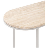 Temple &amp; Webster Sabrina Travertine Console Table