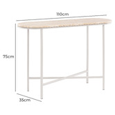 Temple &amp; Webster Sabrina Travertine Console Table