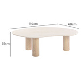 Temple & Webster Iggy Irregular Marble Coffee Table