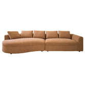 Temple &amp; Webster Forbes Premium Oversized Sofa with Curved Chaise