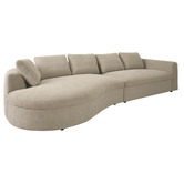 Temple &amp; Webster Forbes Premium Oversized Sofa with Curved Chaise