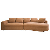 Temple &amp; Webster Forbes Premium Oversized Sofa with Curved Chaise