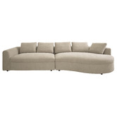 Temple &amp; Webster Forbes Premium Oversized Sofa with Curved Chaise