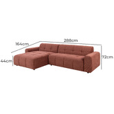 Temple &amp; Webster Quinn 4 Seater Upholstered Sofa with Chaise