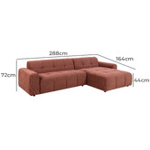 Temple &amp; Webster Quinn 4 Seater Upholstered Sofa with Chaise