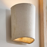 Temple &amp; Webster Dion Travertine-Look Wall Sconce