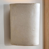 Temple &amp; Webster Dion Travertine-Look Wall Sconce