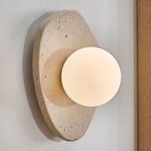Temple &amp; Webster Santos Travertine-Look Wall Sconce