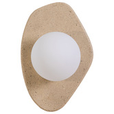 Temple &amp; Webster Santos Travertine-Look Wall Sconce