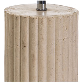 Temple &amp; Webster 142cm Verona Ribbed Travertine-Look Floor Lamp