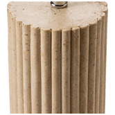 Temple &amp; Webster 45cm Verona Ribbed Travertine-Look Table Lamp