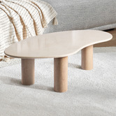 Temple &amp; Webster Iggy Freeform Marble Coffee &amp; Side Table Set