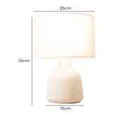 Temple &amp; Webster 35cm Pallas Travertine-Look Table Lamp