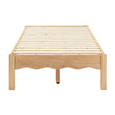 Temple &amp; Webster Evelyn Wavy Pine Wood Bed Base