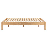 Temple &amp; Webster Evelyn Wavy Pine Wood Bed Base