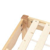 Temple &amp; Webster Evelyn Wavy Pine Wood Bed Base