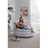 Temple &amp; Webster Mellow Premium Swivel Oversized Armchair