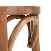 Temple &amp; Webster 65cm Premium Luca Beech Wood &amp; Rattan Barstool