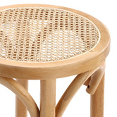 Temple &amp; Webster 65cm Premium Luca Beech Wood &amp; Rattan Barstool