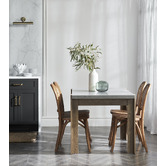 Temple &amp; Webster Luca Solid Beech Wood &amp; Rattan Dining Chairs